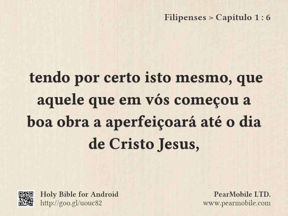 Filipenses, Capítulo 1:6